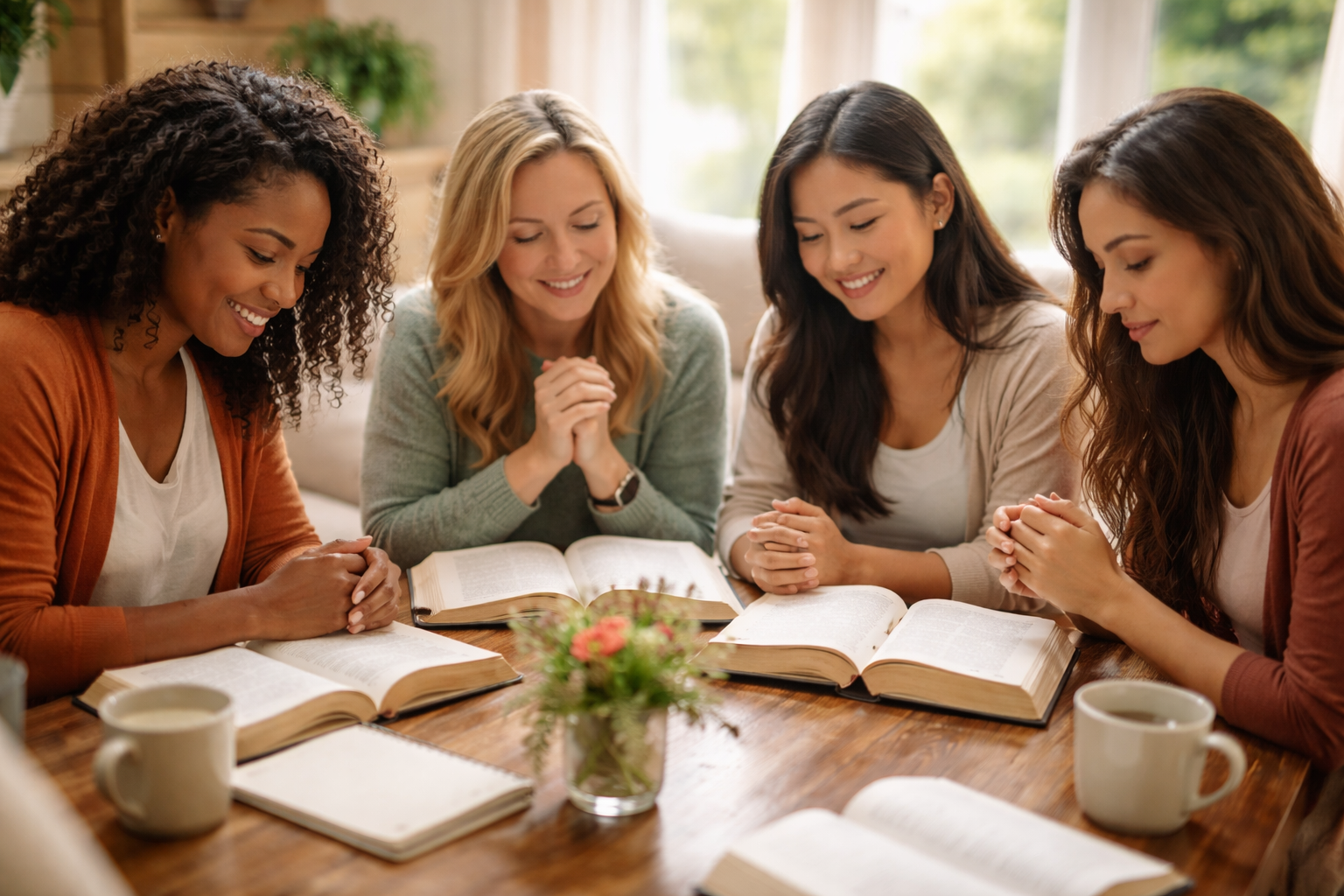 Women studying the Bible